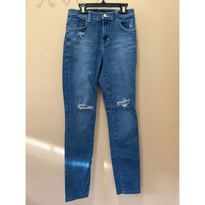 Women's J Brand Blue Distressed Skinny Jeans Size 26